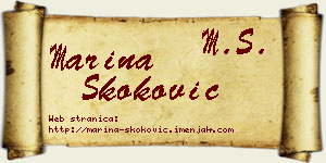 Marina Skoković vizit kartica